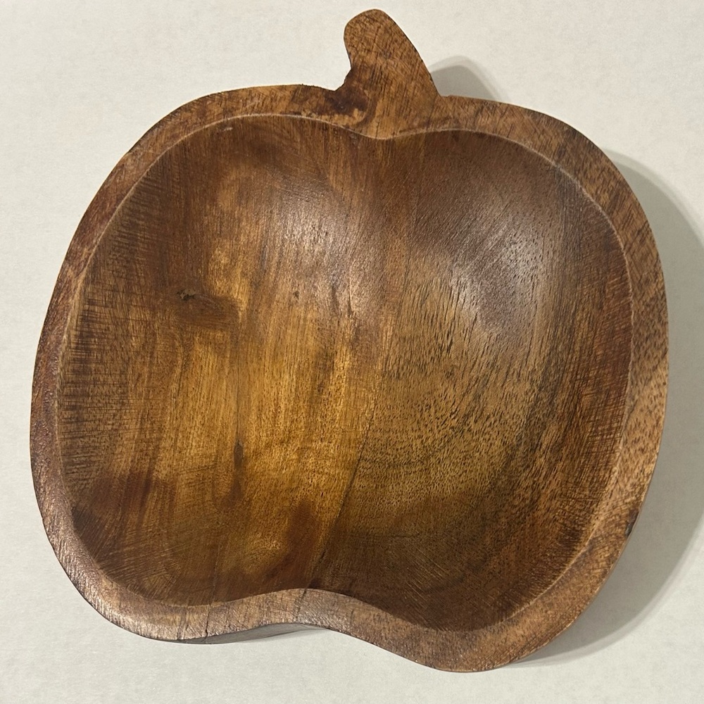 Hobby Lobby Mini Pumpkin Dough Bowl Carved Wood Fall Table Decor 6” NEW